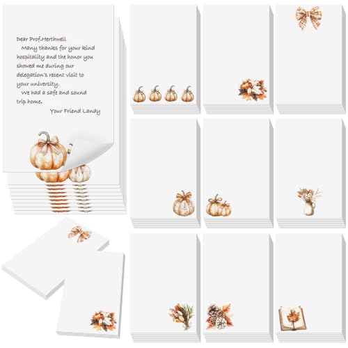 Image of Spiareal 100 Pcs Blank Note Cards Index Card, White, 4 x 6 in, Autumn