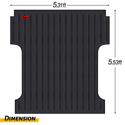 Geevoll Heavy Duty Rubber Truck Bed Mat For 2015-2023 Ford F-150, Custom Fit Crewcab 5.5 Ft Bed Liner, Black #TOP6