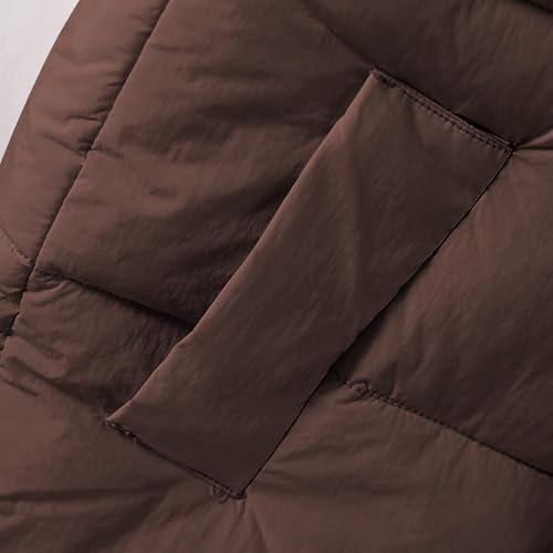 Girls Puffer Vest Padded Stand-Up Collar Puffy Vest Pockets Lightweight Down Outerwear Warm Sleeveless Vests 3-12Y4