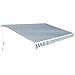Produktbild vidaXL Gelenkarmmarkise 450cm Blau/Weiß Markise Sonnenschutz Terrasse Balkon