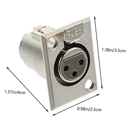 Conectores XLR hembra de 3 pines para panel metálico pack de 10 piezas 2