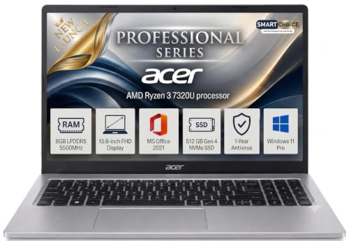Image of Acer Pro 15 Ryzen 3 7320U 15.6 inch Full HD