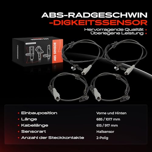 Capteur ABS défaillant sur Partner et Berlingo ? Solution pack de 4 capteurs - 4