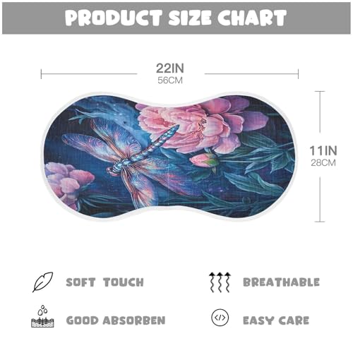 Colorful Dragonfly Burp Cloths Cotton Baby Washcloths,Large 22x11in Burping Cloth Absorbent and Soft for Newborn Baby Boys and Girls,1 Pack4