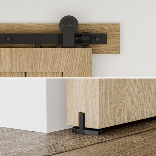 Kit rail porte coulissante 1,8 m noir robuste pour gagner de la place