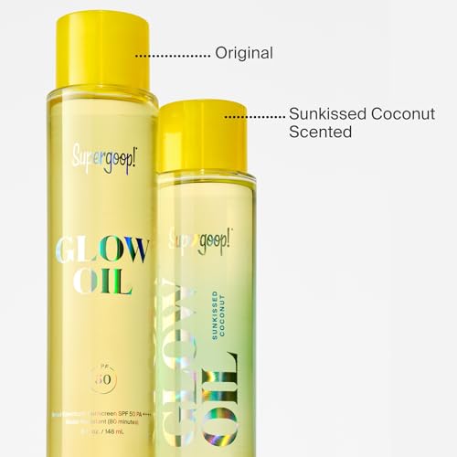 Image of Supergoop! Glow Oil - SPF 50 PA++++ Vitamin E Body Oil + Broad Spectrum Sunscreen Protection - With Marigold, Meadowfoam & Grape Seed Extracts | PA++++, With Marigold, Meadowfoam, Grape Seed Extracts