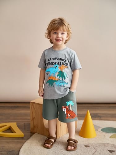 Image of AIWUHE Toddler T Shirts Cotton Summer Tshirts Boys Girls Short Sleeve Tee Tops Casual Graphic Clothes Crew Neck Shirts 2-6Y