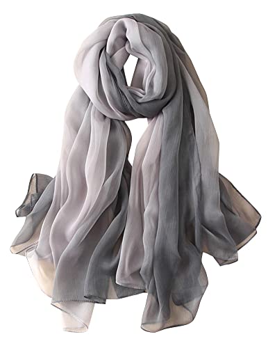 Women Ombre Chiffon Scarf Soft Lightweight Shawl Wrap Scarfs