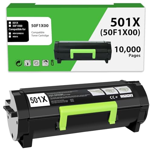 501X Toner Cartridge 50F1X00 Black Toner High Yield 10,000 Pages 1 Pack