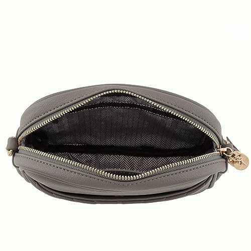 Image of FashionPuzzle Chevron Quilted Crossbody Camera Bag with Chain Strap and Tassel