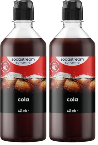SodaStream Concentré Cola pour Machine à Eau Pétillante et Soda | Préparez jusqu'à 9 Litres de Cola en Quelques Secondes, 440ml (Lot de 2)