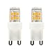CBconcept UL-Listed, G9 LED Light Bulb, 2-Pack, Epistar COB 1.7 Watt, 220 Lumen, Not Dimmable, Warm White 3000K, 360Â° Beam Angle, 120 Volt, 25W Equivalent, Halogen G9 Replacement Bulb