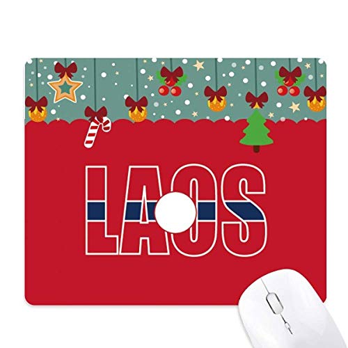 Tapis de souris Laos drapeau bureau tapis informatique maison