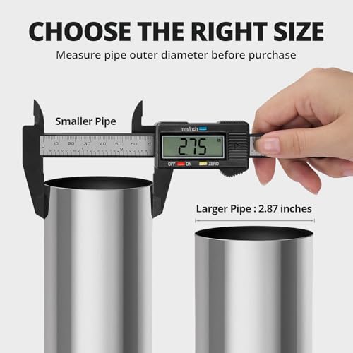 Image of EVIL ENERGY 2.75'' Exhaust Clamp,2 3 /4 in Lap Joint Band Clamp Stainless Steel for Pipes,Mufflers,Catalytic Converters (2PCS, 2.75 inch)