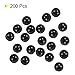 PATIKIL 7mm Fishing Beads, 200 Pieces Plastic Fishing Bait Eggs Rig Bead Tackle Tool Round, Black
