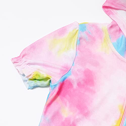 Image of CHILDRENSTAR Girls Swim Coverups Terry Swimsuit Cover-Up Hooded Zip-Up Beach Robe