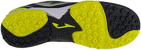 Joma Unisex Toledo Jr 22 Turf Ground Soccer Shoe, Black-Fluorescent Yellow-Silver, US Big Kid 4 | Image 3