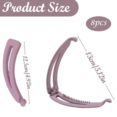 Juego de 8 Pinzas Banana Clips para Cabello miniatura 2
