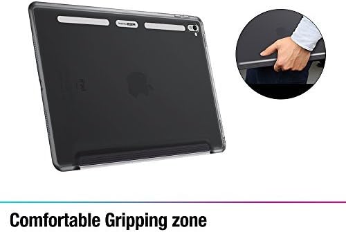 ESR iPad Pro 9.7 Case, Clear Hard Case [Perfect Match with Smart Keyboard] with Soft TPU Bumper [Corner Protection] Slim Fit Back Shell Cover for iPad Pro 9.7 inch (Charcoal Gray)