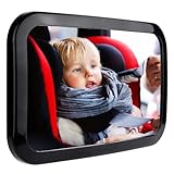Zacro Rücksitzspiegel für Babys Babyspiegel für Autositz Einstellbar Sicherheitsspiegel Babyspiegel schwarz