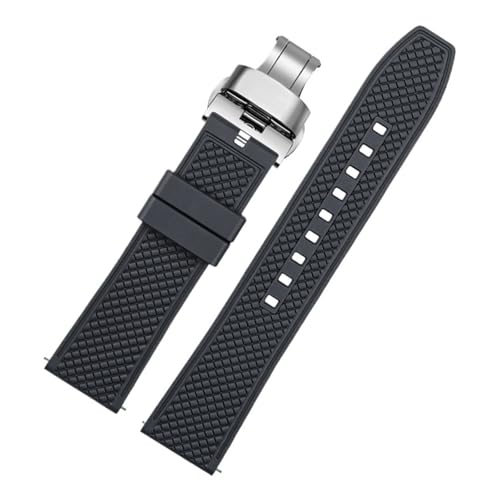 [���X] 20 �~�����[�g�� 22 �~�����[�g�����j�o�[�T���t�b�f Fit For Rubeer ���v�o���h Fit For R-olex Fit For T-issot �p�V���R�[���h���X�g���b�v�ʋC���̒j���Ə����̃A�N�Z�T���[(Black-silver