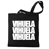 Schwarz Einkaufstasche 100% Leinwand.