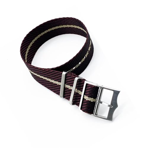 Bracelet montre 20mm nylon tissé noir rouge kaki pour vos aventures