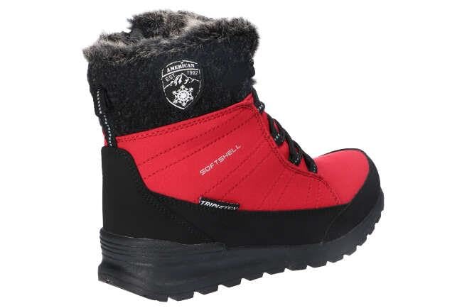 SN44 OCIEPLANE ŚNIEGOWCE BOTKI TRAPERY BUTY ZIMOWE RED 37