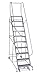 Rolling Ladder, Assembled, Handrail, Platform 100 In H