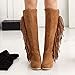 AIni Botas Romanas Vintage Mujer,Zapatos Planos Botas con Flecos Sandalias De TacóN...