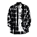 Mens Button Down Shirt Regular Fit Long Sleeve Buffalo Plaid Lapel Camp Shirts Casual Lightweight Jacket Fashion Tops