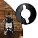 kowaku 276 Oil Lamp Reflector for Outdoor Use, Iron Camping Light Reflector for Beach Activities, Black