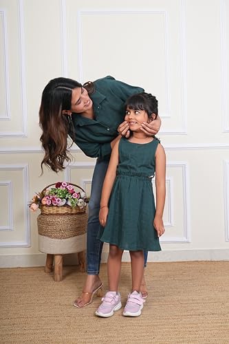 Image of Maaesa Women & Girls Mother Daughter Matching Shirt Combo || Rayon Tie-Dyed Shirt || Full Sleeve || Casual Wear || Family Twinning Outfit