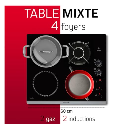 Plaque mixte induction gaz BPI6413BM - vue 5
