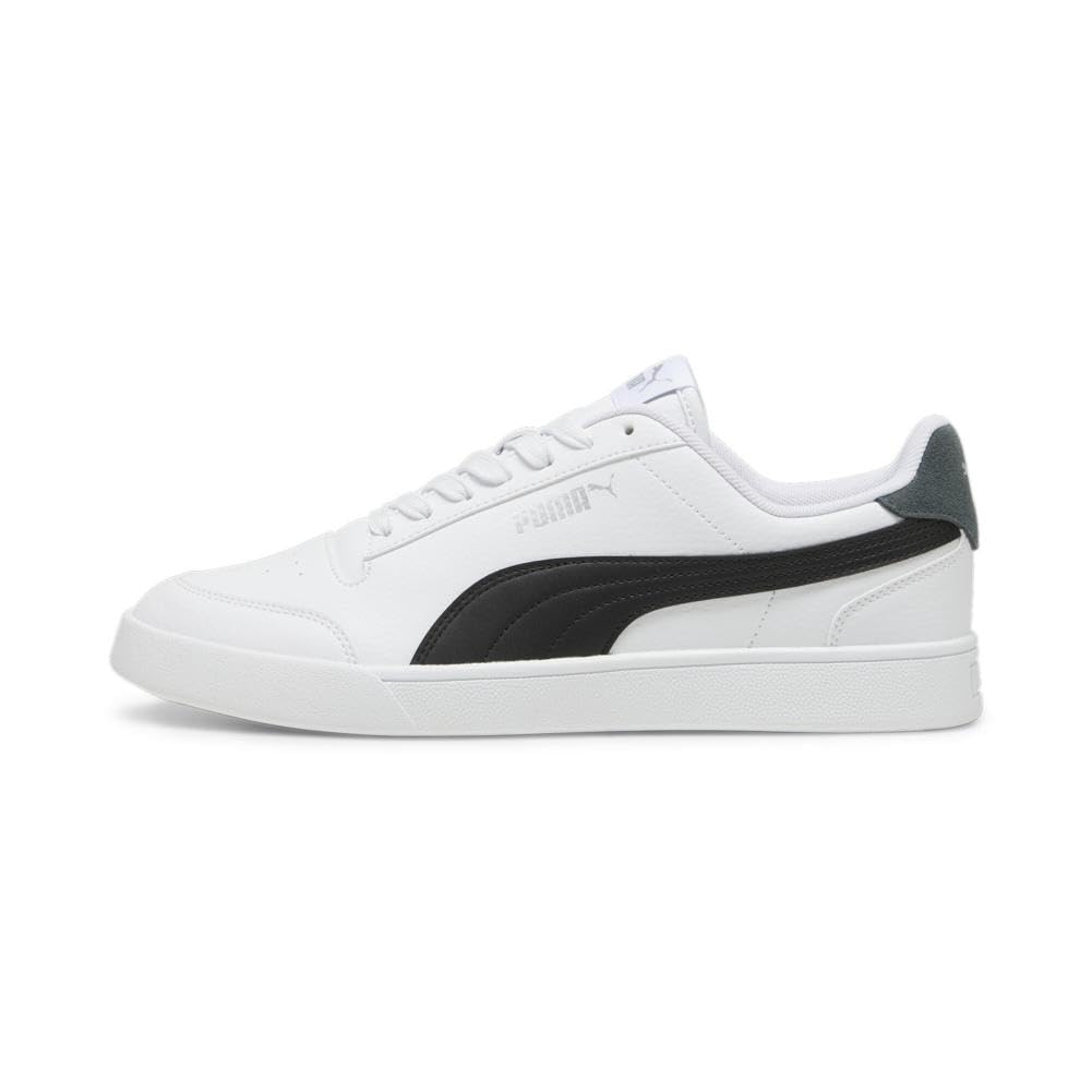 PUMA Herren Shuffle Sneaker, Puma White-puma Black-puma Silber, 48.5 EU
