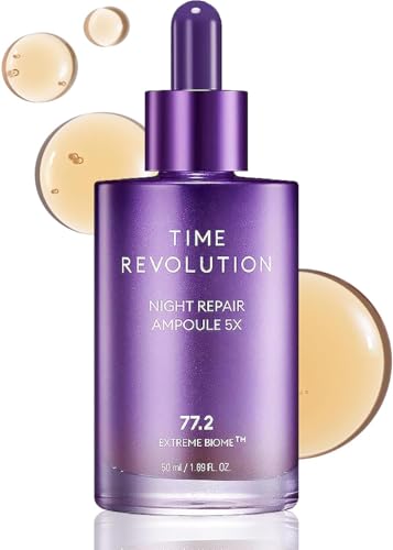 MISSHA Time Revolution Night Repair Face Serum Ampoule (5th Gen) - Overnight Probiotic Skincare for Revitalization and Radiance, 1.69 Fl Oz