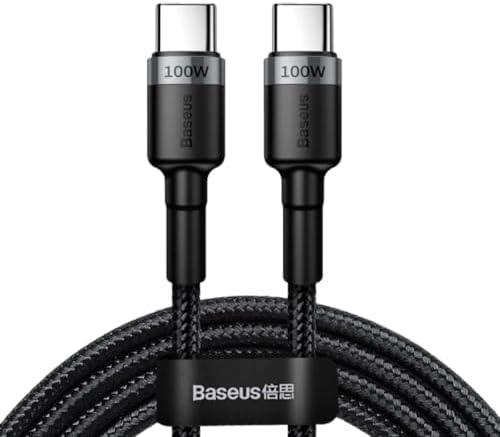 Cabo USB C, Baseus 100W PD3.0 p/Carregamento Rápido, Cabo USB par...