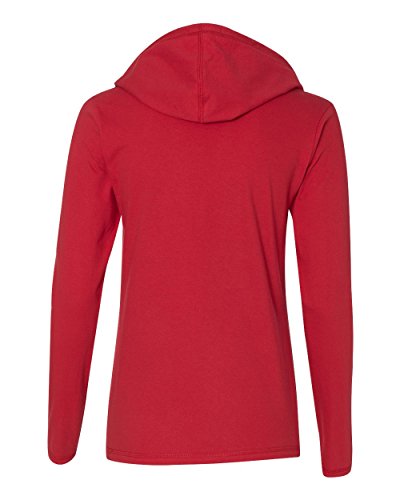 Anvil Womens Ringspun Long-Sleeve Hooded T-Shirt