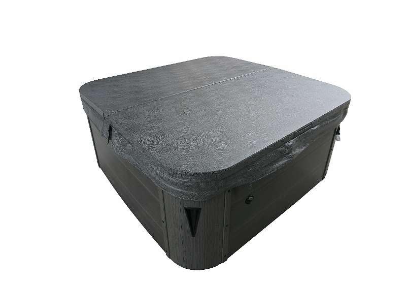 Aurum - Protector térmico 220 x 220 cm, Gris Antracita, para Whirlpool, Resistente al Viento, Aislante, Plegable, con Hebillas y Clip de Sellado, diseño Trapezoidal de Alto Aislamiento