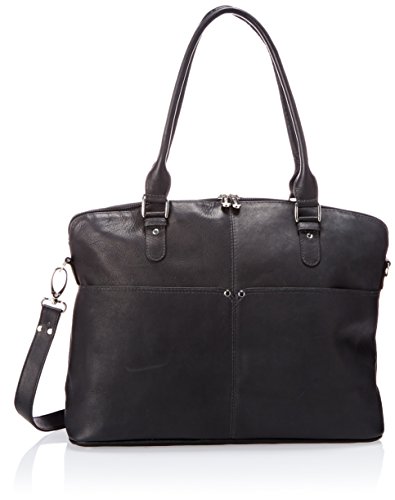 Piel Leather Slim Executive Computer Case, Black, One Size