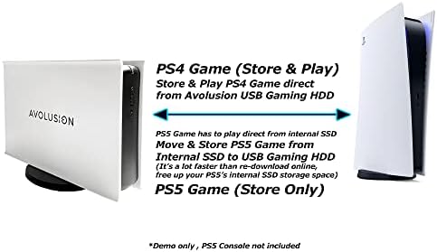 Avolusion PRO-5X Series 2TB USB 3.0 External Gaming Hard Drive for PS5 Game Console (White) - 2 Year Warranty
