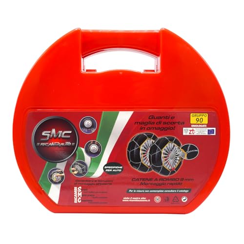 SMC Catene da Neve OMOLOGATE O-Norm TUV 9mm per Pneumatici GOMME 205/50 R 17