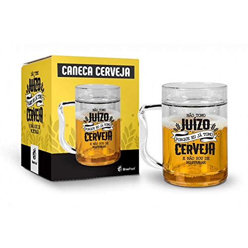 Caneca Gel Cerveja 200 ml - não Tomo Juízo, Personalizada, Brasfoot