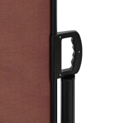 Store latéral haut de gamme marron 120x600 cm avec structure acier durable - 8