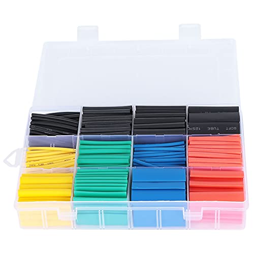 Respicefinem 530Pcs Heat Shrink Tubing Insulation Protection Shrinkable Combination Set With Colorful Tubes Ideal For Electronic Components Circuit Wiring Harness Wire Connection