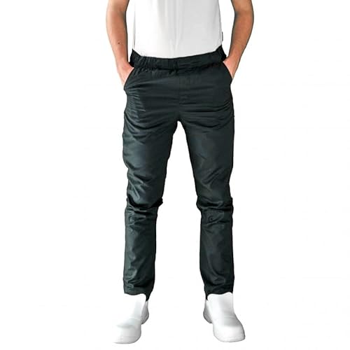 Carbonn - Pantalon de Cuisine Slim Fit avec élastique Mixte Noir Taille:46 Cover