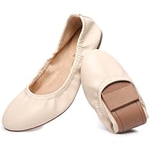 LM Womens Ballet Flats Round Toe Slip On Flats Shoes Casual Dress Shoes Foldable Portable Travel Ballet Flat
