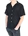 Men's Black Shirt Light Weight 100% Cotton Button Down Shirt Thai Hippie Beach Yoga Top (XX-Large)