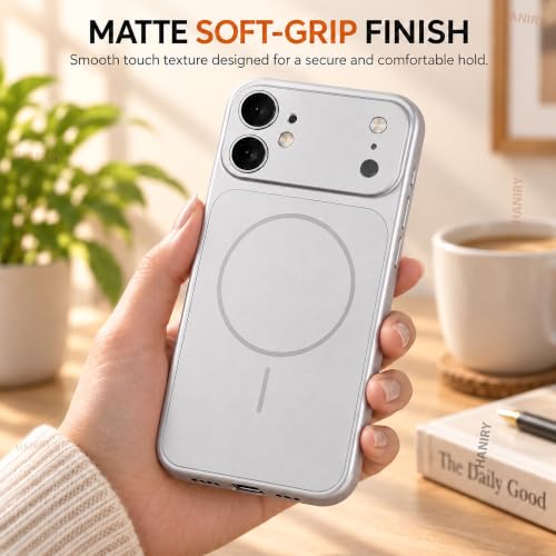 Image of for iPhone 11 Luxury Glass Matte Lens Protect Case Magnetic for Magsafe Compatible Wireless Charging Shockproof PC Cover for iPhone 11 Cover (Silver)
