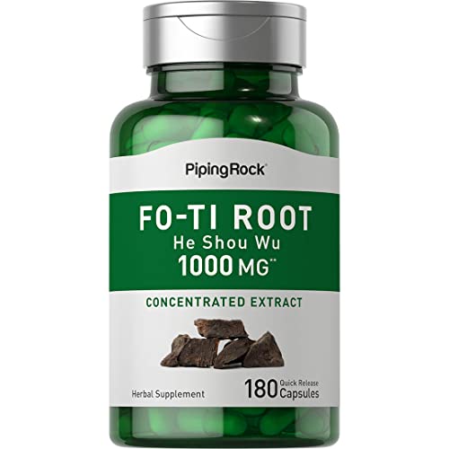 Piping Rock Fo-Ti Root 1000 Mg | 180 Capsules | High Strength He-Shou-Wu | Non-Gmo, Gluten Free #TOP2